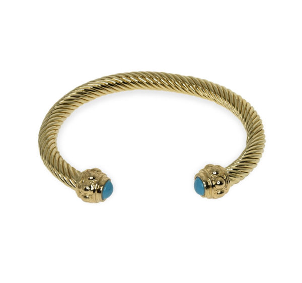 Gold Bracelet With Turquoise Accents